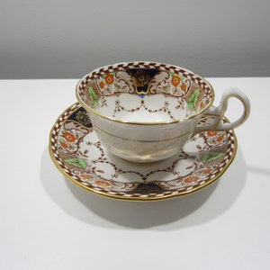 Royal Stafford Tea Cup and Saucer Tartan Pattern Black image 1