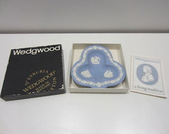 Vintage Wedgwood - Small Jasperware Blue Plate - In the Box