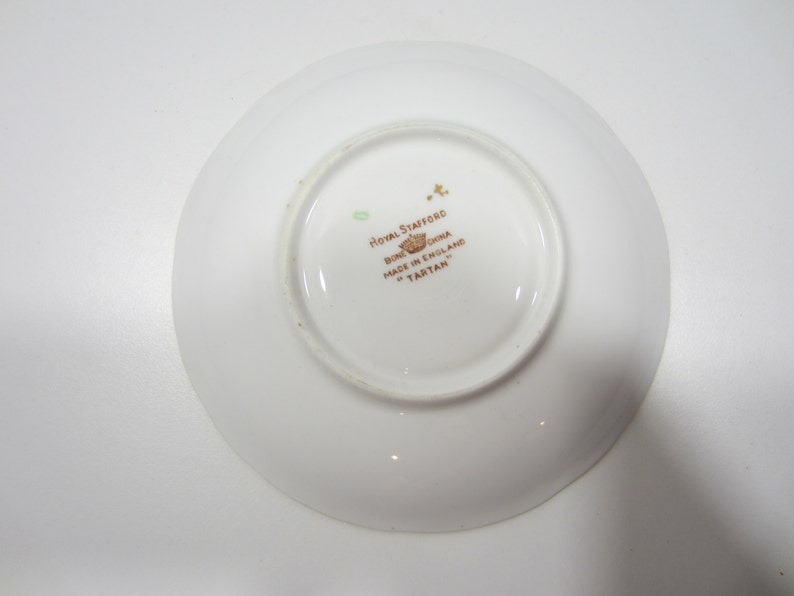 Royal Stafford Tea Cup and Saucer Tartan Pattern Black image 5