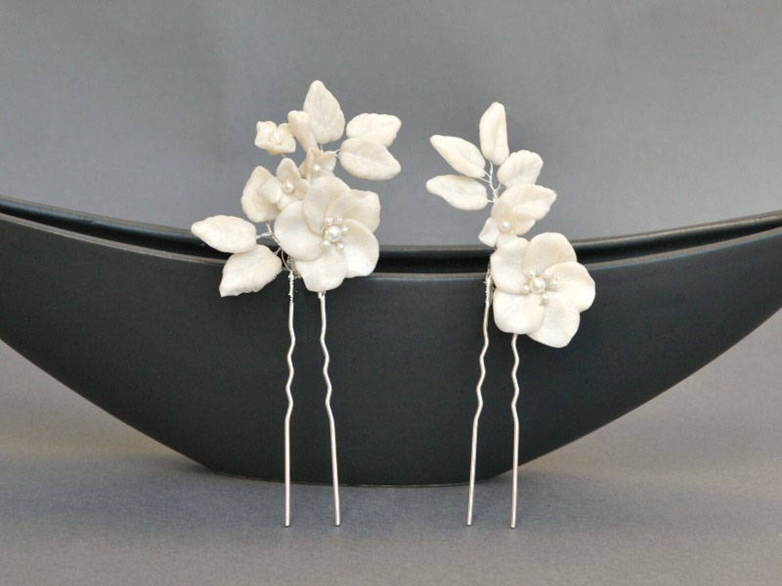 Bridal Hair Pins White Hair Pin Set Romantic Hair Etsy