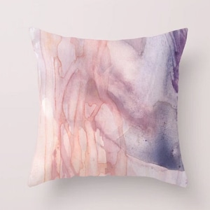 Fodera per cuscino decorativa con stampa artistica, delicati colori gelato