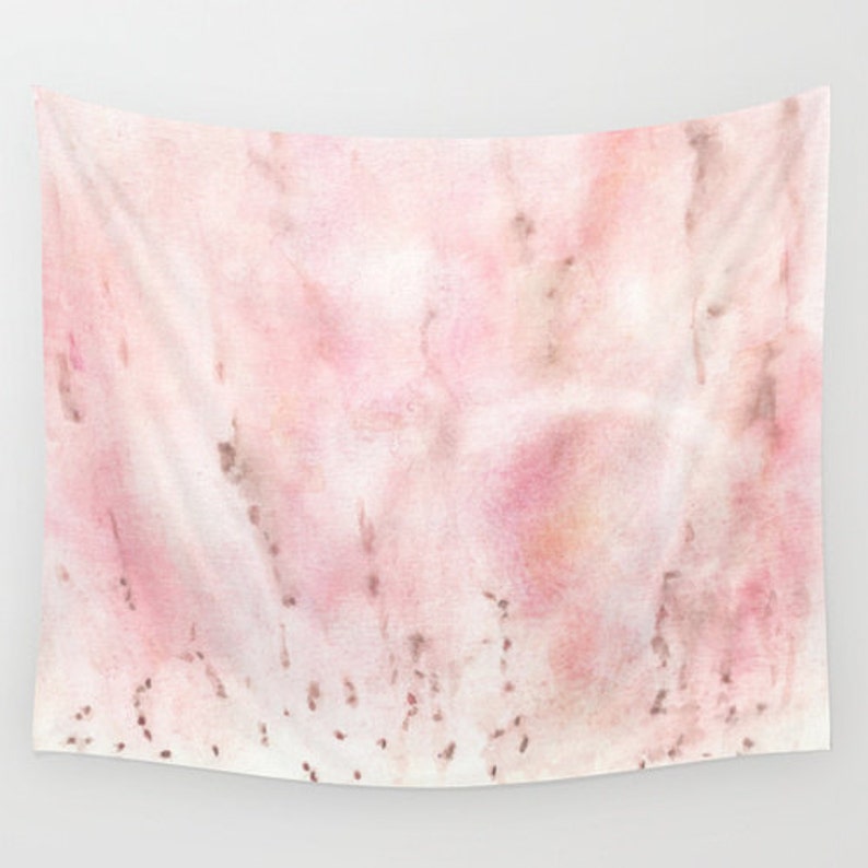 Wall Tapestry With Fine Art Print. Blush Pink Abstract Etsy