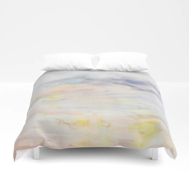 Duvet Cover With Fine Art Print. Delicate Pastel Colors. Etsy
