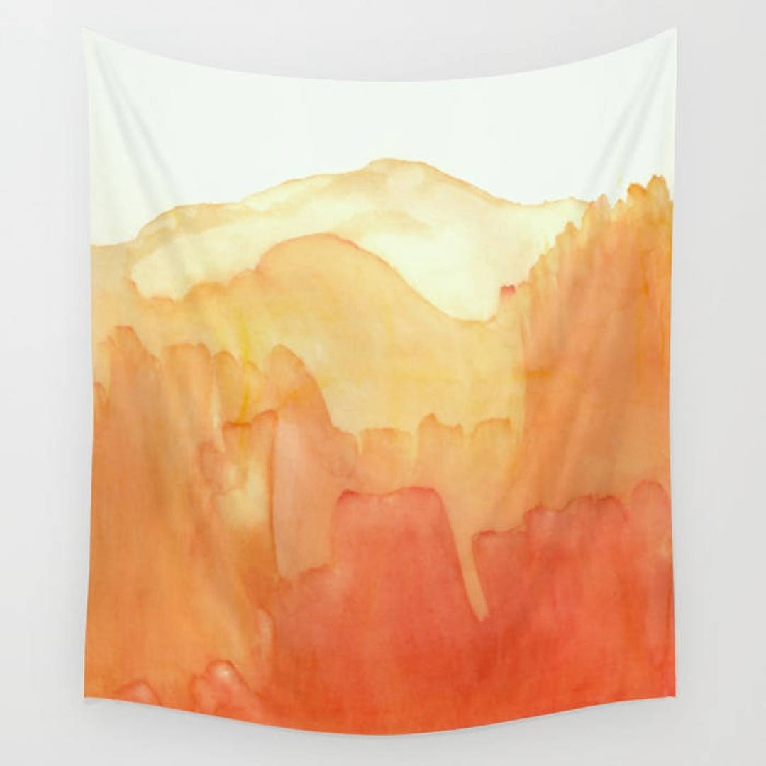 Large Wall Tapestry With Fine Art Print. Abstract Watercolor Etsy