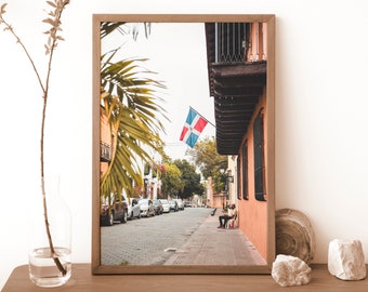 Dominican Republic Flag | Caribbean Wall Art | Santo Domingo | Printable Art
