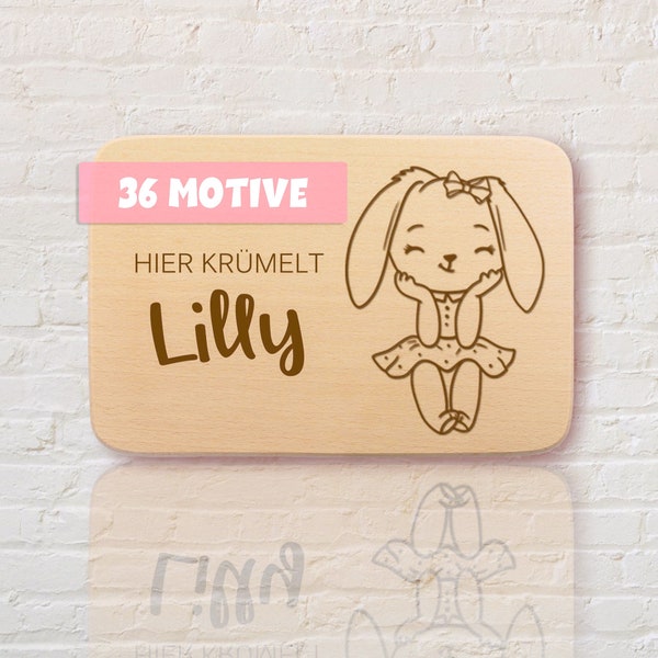 Kinder Frühstücksbrett personalisiert Geburt Babygeschenk mit Gravur Name Schneidebrett Geschenk Geburt Baby Kind Babyparty