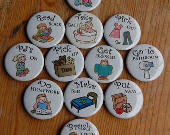 1.5" Size - Pick UP TO 50 Chore Magnets - Create your own Set