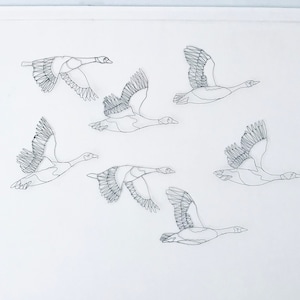 Canadian Geese, Wire Sculpture, Geese Art, Bird Art, Wire Decoration, Bird Sculpture, Wire Wall Sculpture