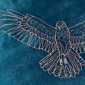 Buzzard Sculpture, Bird of Prey, Wire Sculpture, Bird Drawing, Bird in Flight