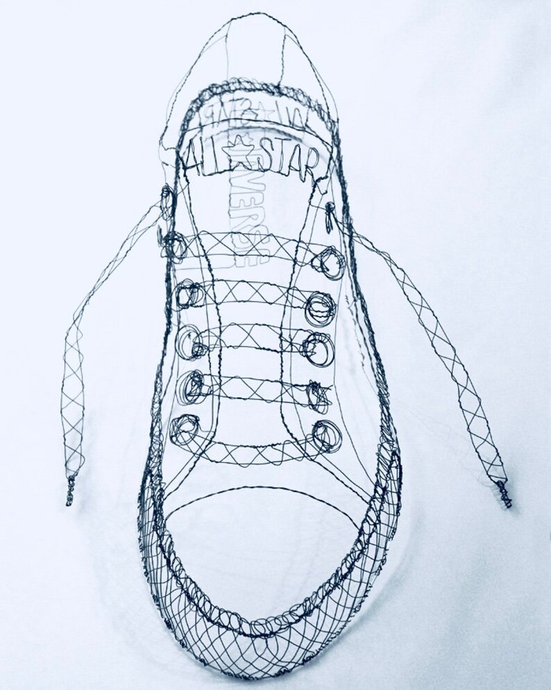 Large Converse Trainer Sculpture Wire Sculpture Wire Shoe Etsy UK