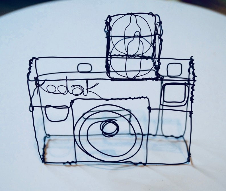 Wire Sculpture Kodak Camera Photographer Photography Etsy