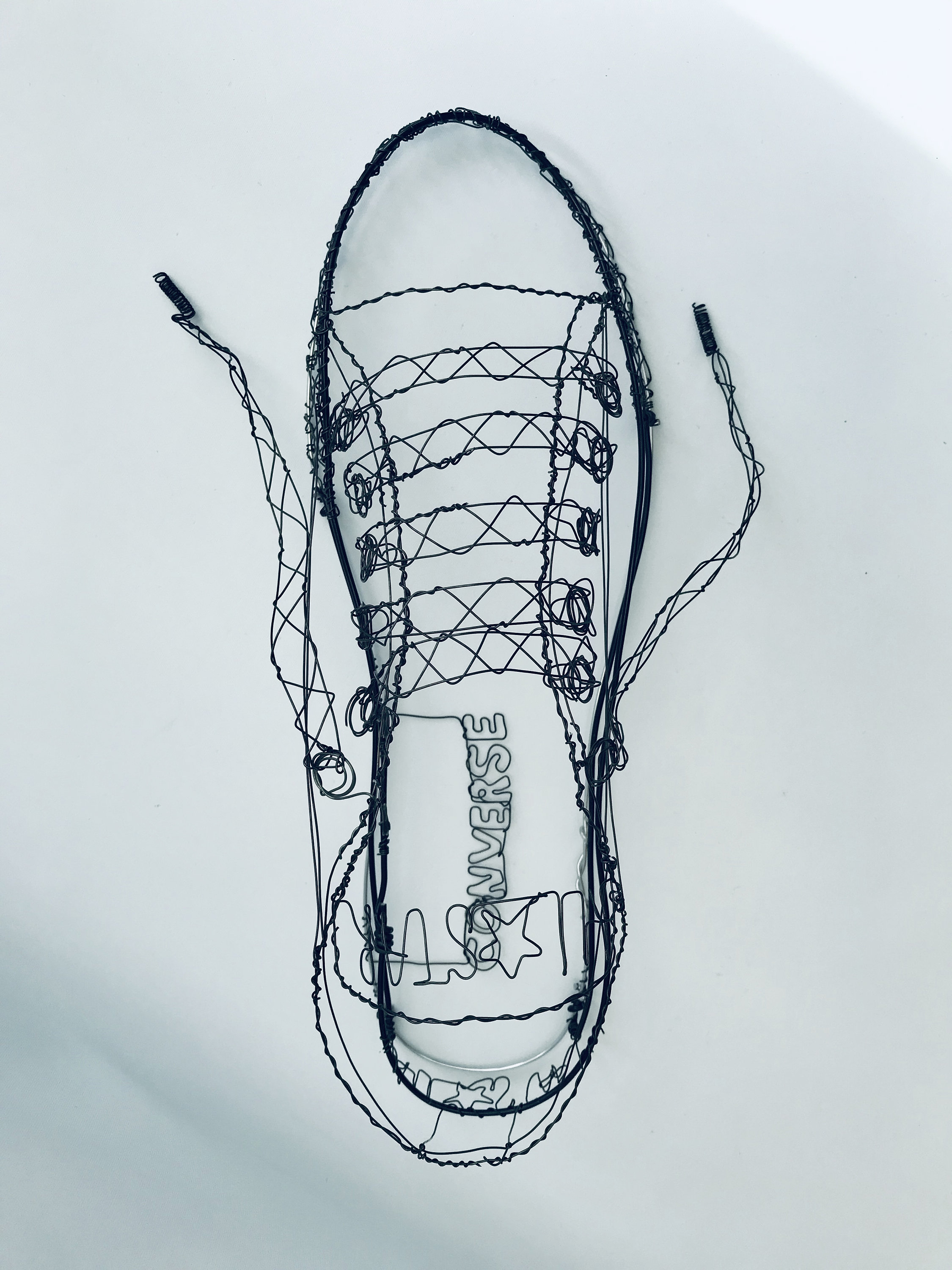 Converse All Star Shoe Sculpture Wire Sculpture Shoe Etsy