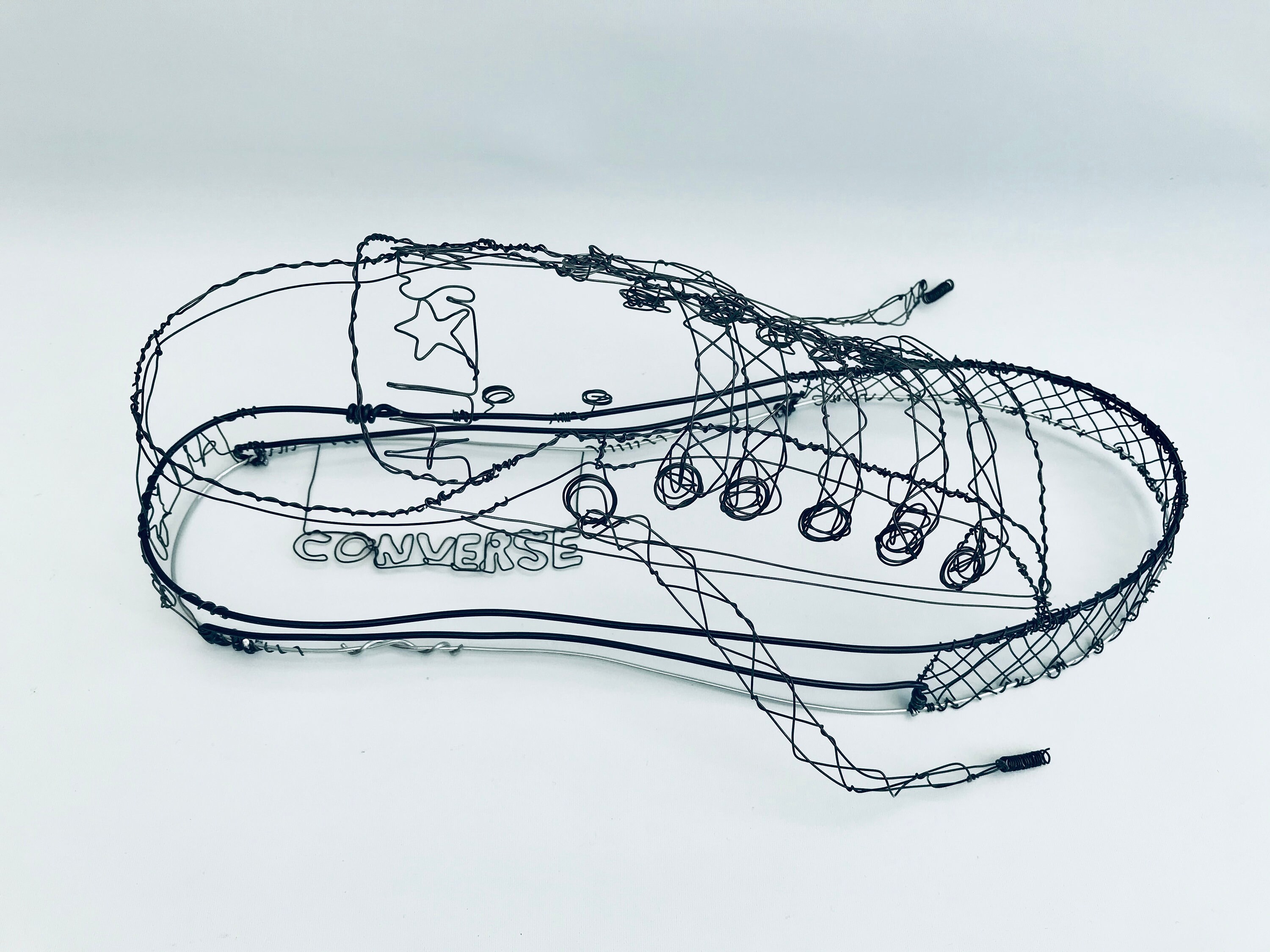 Converse All Star Shoe Sculpture Wire Sculpture Shoe Etsy