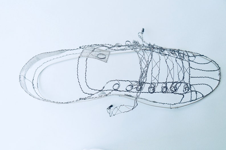 Wire Trainer Wire Sculpture Wire Shoe Trainer Sculpture Etsy