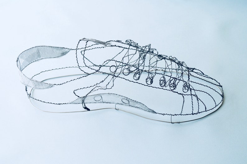 Wire Trainer Wire Sculpture Wire Shoe Trainer Sculpture Etsy