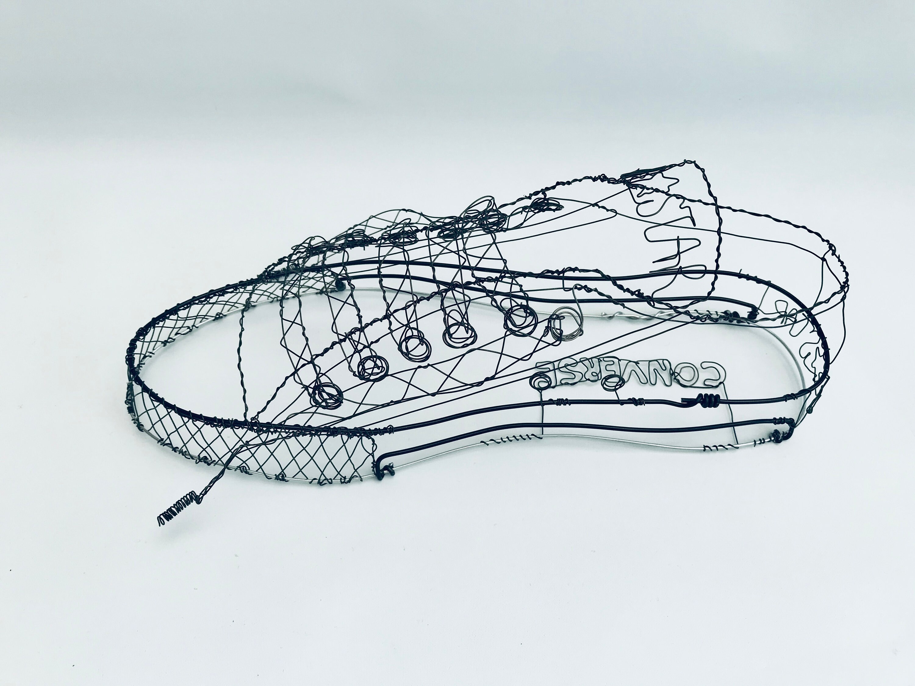 Converse All Star Shoe Sculpture Wire Sculpture Shoe Etsy