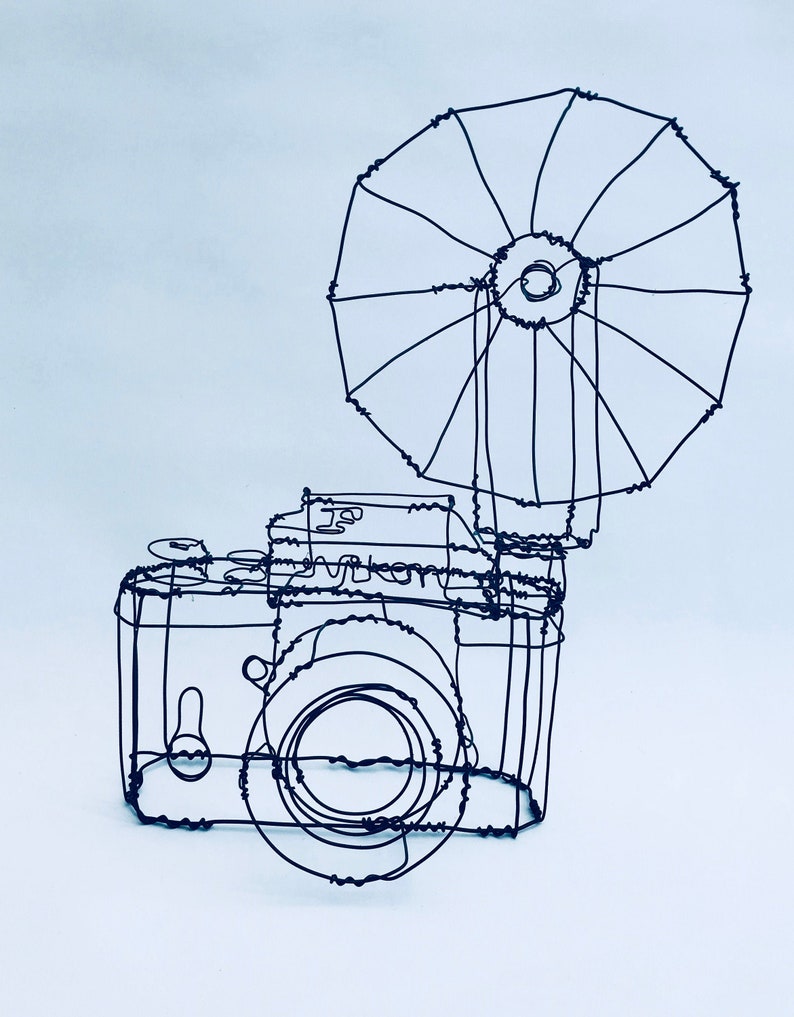 Antique Camera Sculpture Wire Camera Sculpture Wire Etsy UK