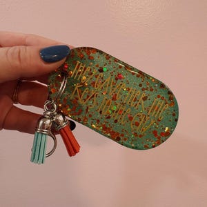 Glitter Resin Keychain | Taylor Swift Inspired | Handmade Swiftie Accessory image 4