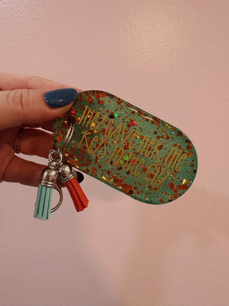 Glitter Resin Keychain | Taylor Swift Inspired | Handmade Swiftie Accessory image 4