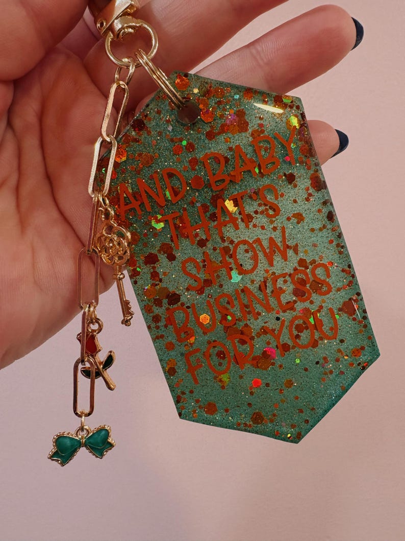 Glitter Resin Keychain | Taylor Swift Inspired | Handmade Swiftie Accessory image 6