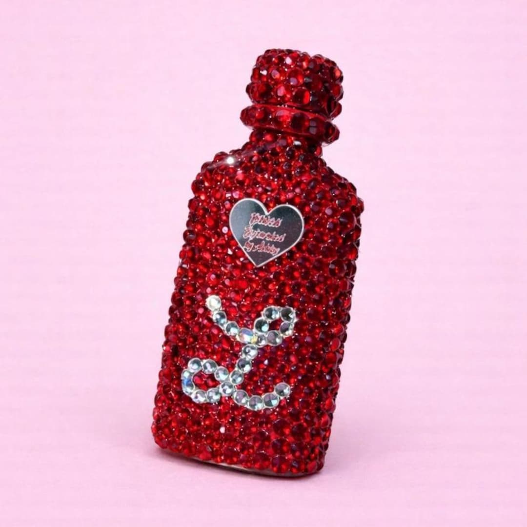 Sticker Bottle Rhinestone Rhinestone Blinged Empty Alcohol Bottle | Custom Glass Crystal Decor ...