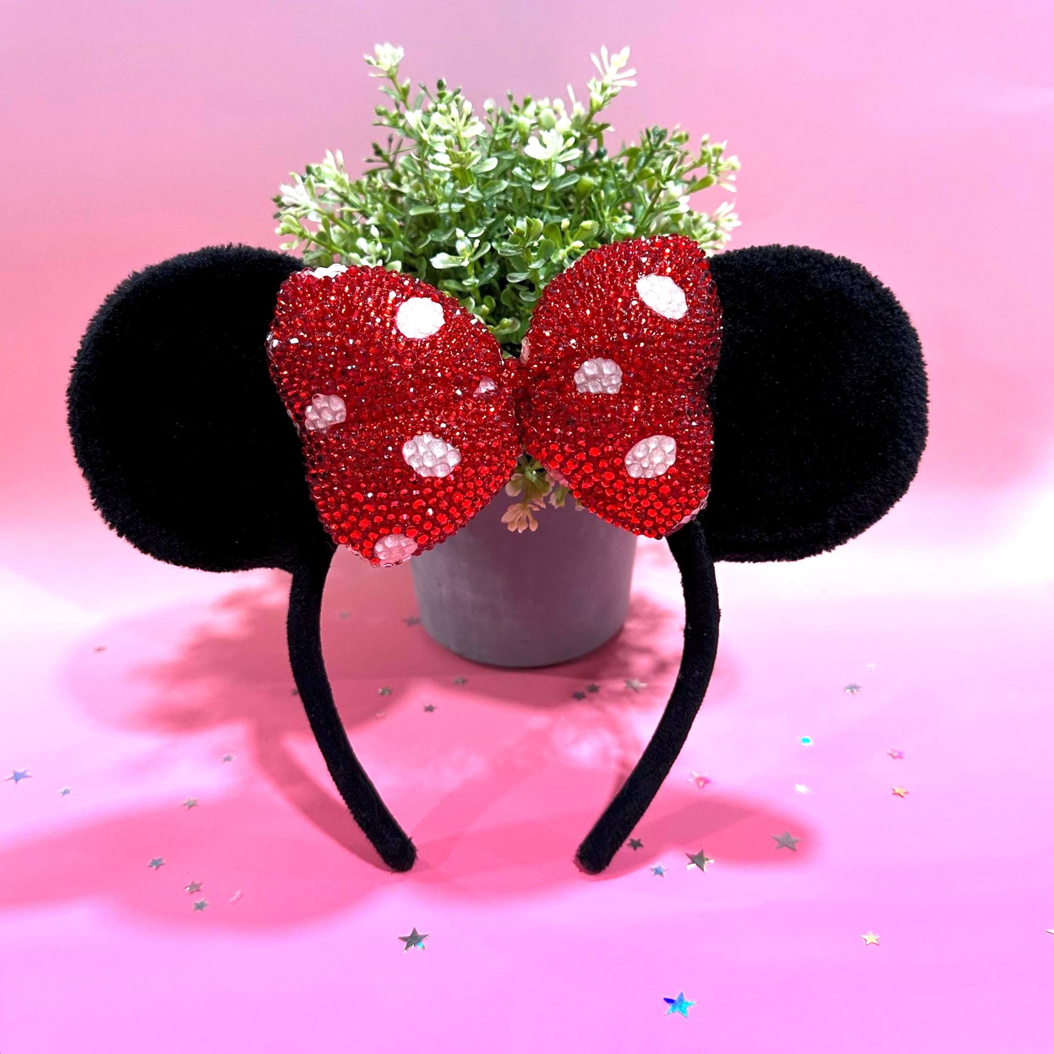 Rhinestoned Ears Headband – Hand-embellished With Glass  display picture 1