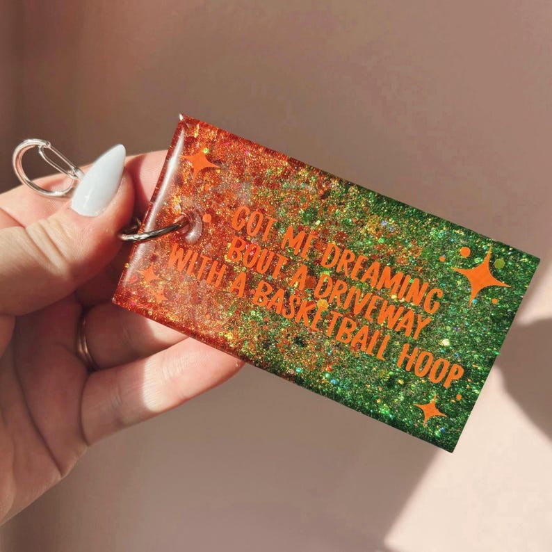 Glitter Resin Keychain | Taylor Swift Inspired | Handmade Swiftie Accessory image 6