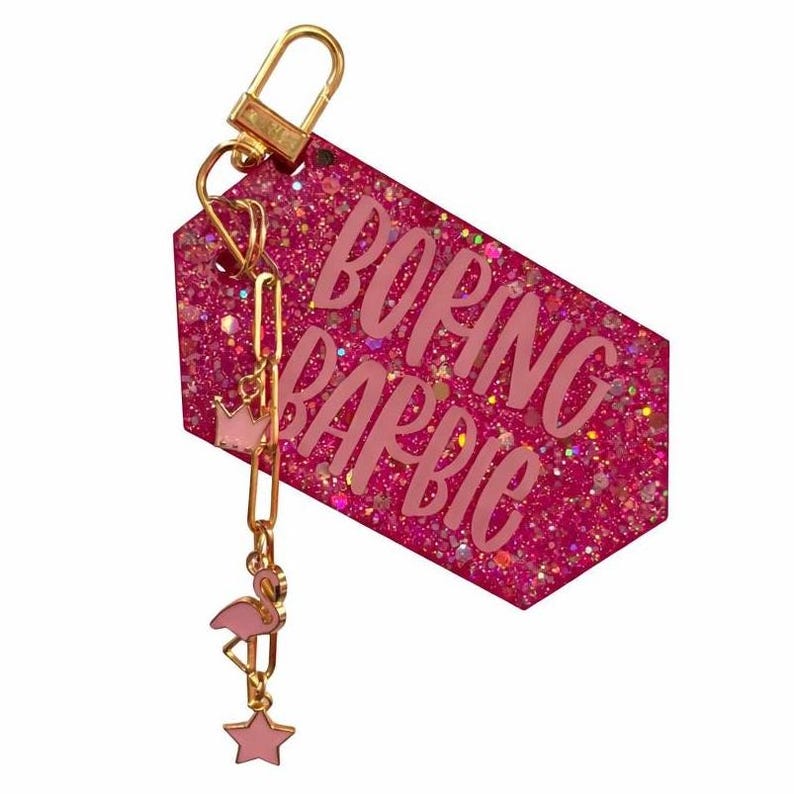 Glitter Resin Keychain | Taylor Swift Inspired | Handmade Swiftie Accessory image 1