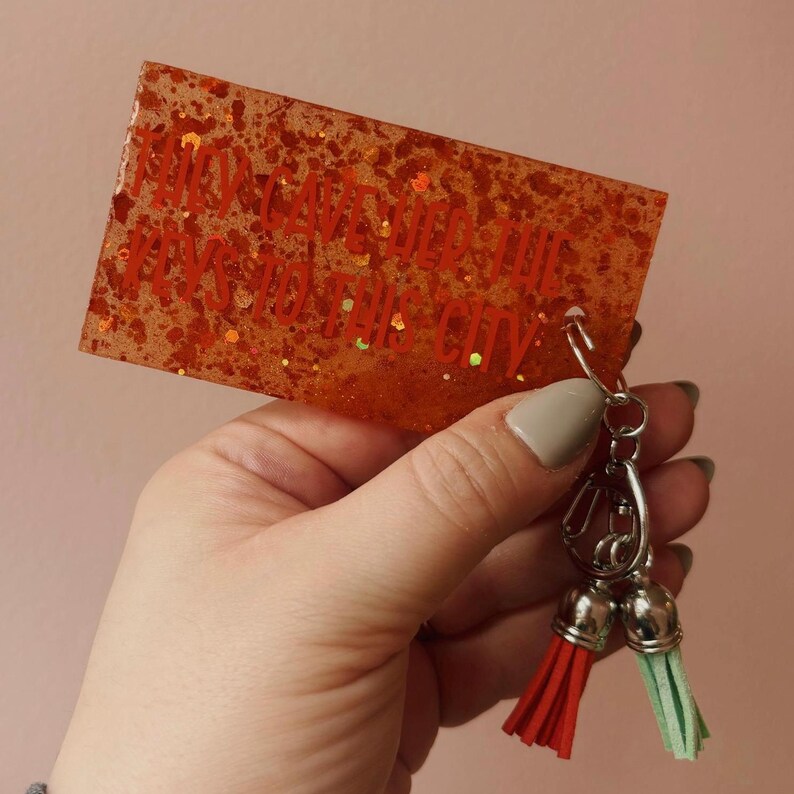 Glitter Resin Keychain | Taylor Swift Inspired | Handmade Swiftie Accessory image 7