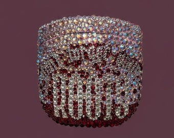 Blinged Vaseline Jar | Rhinestone Decor Jar | Sparkly Vanity Accessory | Custom Bling Gift | Handmade Crystal Container