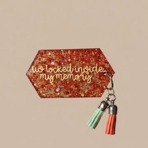Glitter Resin Keychain | Taylor Swift Inspired | Handmade Swiftie Accessory image 1