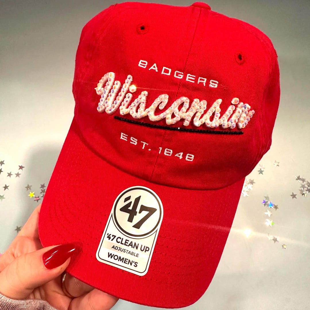 juju選手サイン入り　キャップ Bling Rhinestone Wisconsin Badgers Hat | NCAA Bling Hat