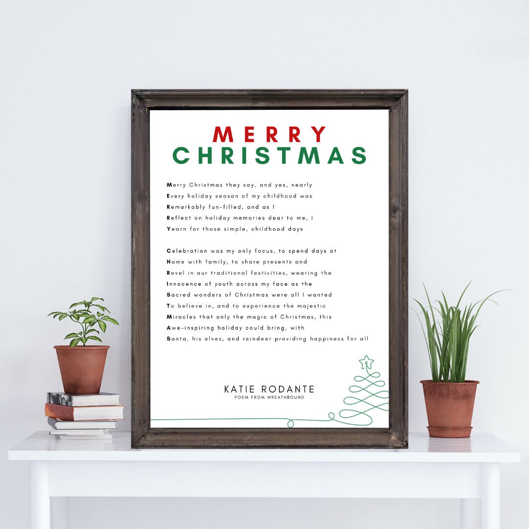 Merry Christmas Poetry Print Seasonal Holiday Poem Original Poetry Etsy Merry Christmas Poetry Print Seasonal Holiday Poem Original Poetry Etsy