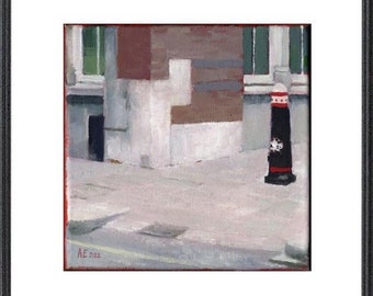 London Bolard,  Art Print, Town art print, Urban drawing, Shops print, Home art print. A5, A4, A3