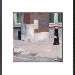 London Bollard, Art Print, Town art print, Urban drawing, Shops print, Home art print. A5, A4, A3 image 1