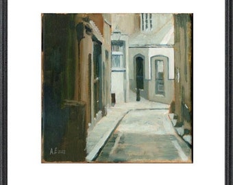 Terry and Arthur London Alleyway ,  Art Print, Town art print, Urban drawing, Shops print, Home art print. A5, A4, A3