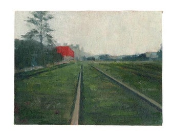 Old Railway Track in Ipswich,  Art Print, Transport art print, Suffolk drawing, Landscape print, Home art print. A5, A4, A3