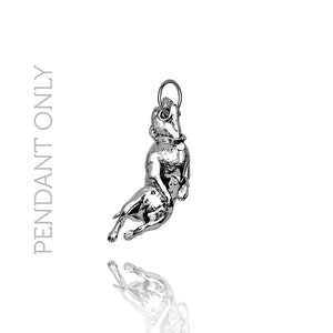 Stunning Staffordshire Bull Terrier / Pit Bull / Bully Pendant ONLY in Hallmarked solid Sterling Silver. Luxury Gift Extraordinary detail. image 1