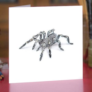Carte de vœux Tarantula Spider - Impression magnifiquement dessinée - Papier cartonné de qualité. P&P GRATUIT pour le Royaume-Uni - Message personnel GRATUIT