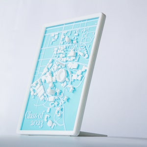 UNC Chapel Hill 3D Printed Map, UNC Graduation Gift, Acceptance Gift