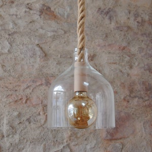 Lampe à suspension en verre pour plantes aquatiques