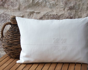 Modern cotton decorative cushion, elegant embroidery cushion, cushion for home decor, handmade decorative cushion.