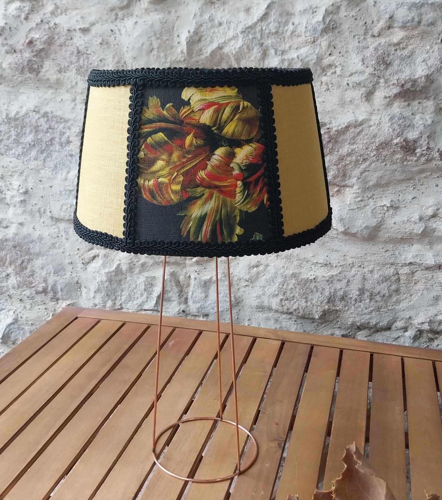 Abat-jour Et Lampe Sarcelle – Impressionnisme Bluebellgray – Tissu Multicolore – Neuf