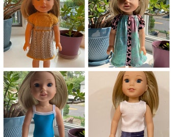 5 piece handmade outfit set for 14.5 inch doll (fits Wellie Wishers doll) [L03]