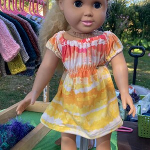Peasant Dress for 18 Inch Dolls: American Girl Doll Clothes