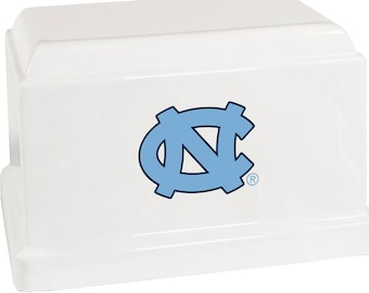 Universität von North Carolina Tar Heels weiße kultivierte Marmor Urne