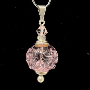 Faith - Handmade Cremation Keepsake Pendant – Spun Glass & Sterling Silver Memorial Jewelry