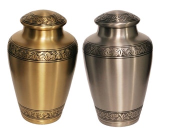 Athens Brass Cremation Urn for Human Ashes