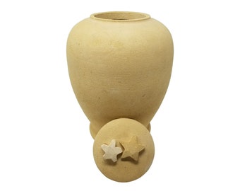 Beige Starfish Biodegradable Sand Urn: Eco-Friendly Burial Urn