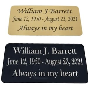 Custom Laser-Engraved Brass Name Plate - Multiple Font & Clipart Options